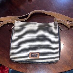 Fossil Striped Crossbody Bag